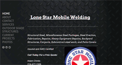 Desktop Screenshot of lonestarmobilewelding.com