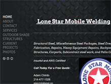 Tablet Screenshot of lonestarmobilewelding.com